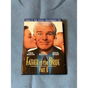 Vintage Disney Father of the Bride 2 Steve Martin Video Release Promo Button